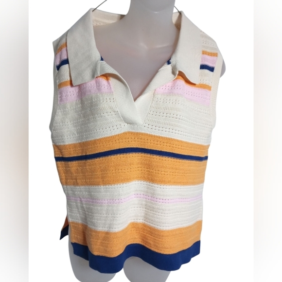 Sancia Cora Knit Stripe Pullover NWT Top Size Medium - Picture 3 of 5